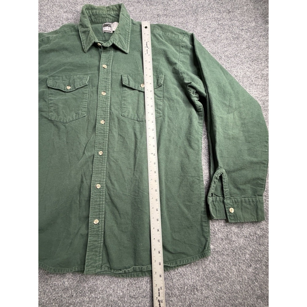 Big Bill Size Long Sleeve Button Down Shirt Green Made In USA Mens Workwear L - Picture 4 of 7